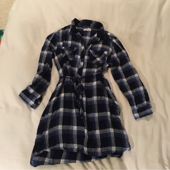 Beachlunchlounge Plaid Flannel Shirt Dress - Picture 10 of 10